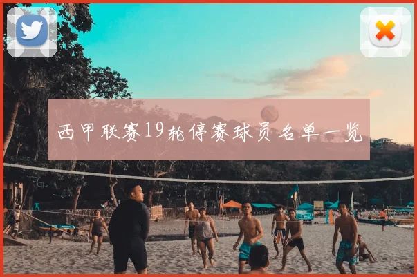 西甲联赛19轮停赛球员名单一览